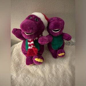 Vintage Barney Plush -  Lyons Tags - 8 & 9 inches